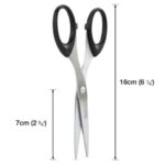 Rapesco Essential Tijeras de Acero Inoxidable 16cm - Mangos Ergonomicos - Aptas para Diestros y Zurdos - Color Negro - immagine 4