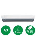 Leitz iLAM Home A3 Plastificadora - Hasta Tamaño A3 - Velocidad 300mm/min - Calentamiento en 3 Minutos - Grueso Bolsa 75 y 125mic - Incluye Paquete de 5 Bolsas de Plastificacion  A4 - Color Blanco/Gris - immagine 2