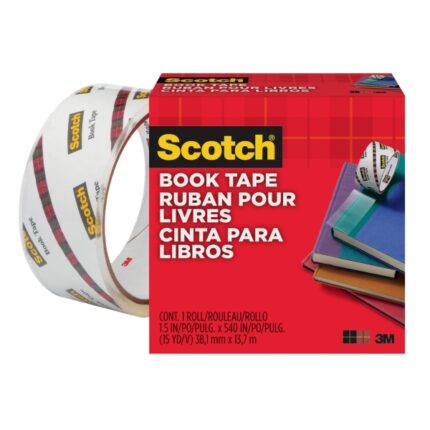 Scotch Cinta Adhesiva para Reparacion de Libros - 38.1mm x 13.7m - Color Transparente