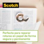 Scotch Pack de 2 Dispensadores Metalicos + 4 Cintas Adhesivas Scotch Magic - Para Rollos de hasta 19mm x 13.9m - 66% Adhesivo Vegetal - immagine 4