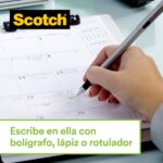 Scotch Pack de 2 Dispensadores Metalicos + 4 Cintas Adhesivas Scotch Magic - Para Rollos de hasta 19mm x 13.9m - 66% Adhesivo Vegetal - immagine 5