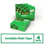 Scotch Magic Pack de 4 Cintas Adhesivas Invisible - 19mm x 33m - Color Transparente - immagine 2