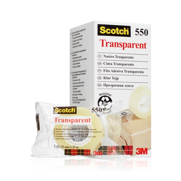 Scotch Pack de 10 Cintas Adhesivas - 15mm x 33m - Color Transparente Scotch Pack de 10 Cintas Adhesivas - 15mm x 33m - Color Transparente