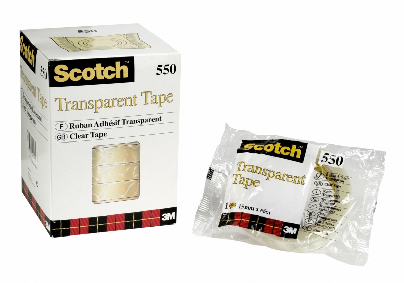 Scotch 550 Pack de 10 Cintas Adhesivas 15mm x 66m - Transparente Scotch 550 Pack de 10 Cintas Adhesivas 15mm x 66m - Transparente