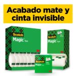 Scotch Magic Cinta Adhesiva Invisible - 19mm x 10m - Color Transparente - immagine 2