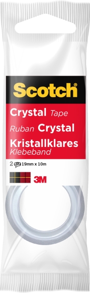 Scotch Crystal Pack de 2 Cintas Adhesivas Invisible 19mm x 10m - Supertransparente Scotch Crystal Pack de 2 Cintas Adhesivas Invisible 19mm x 10m - Supertransparente