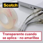 Scotch Crystal Pack de 2 Cintas Adhesivas Invisible - Supertransparente - 19mm x 6m - Color Blanco - immagine 2