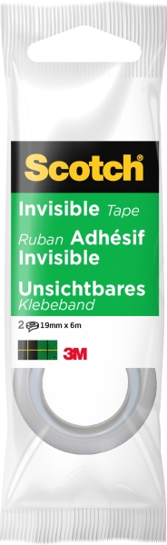 Scotch Magic Pack de 2 Cintas Adhesivas Invisible - 19mm x 6m - Color Transparente Scotch Magic Pack de 2 Cintas Adhesivas Invisible - 19mm x 6m - Color Transparente