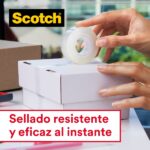 Scotch Crystal Pack de 3 Cintas Adhesivas - 19mm x 7.5m - Incluye Dispensador - Color Transparente - immagine 5
