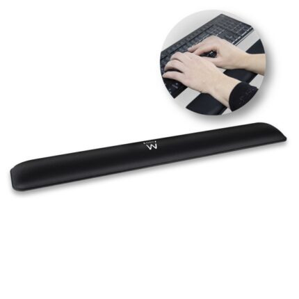 Ewent Almohadilla Reposabrazos para Teclado - Ergonomica - Base de Goma Antideslizante - Color Negro