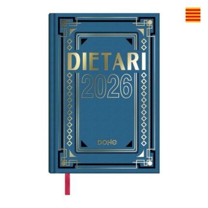 Dohe Dietario Anual Cuarto en Catalan - Dia Pagina - Fabricado en Geltex con Carton Contracolado - Tamaño 15x21cm - Colores Surtidos Aleatorios