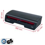 GBC 240 Home Office A4 Plastificadora - Calentamiento en 2 Minutos - Desde Documentos de Identidad hasta Documentos A4 - Compatible con Bolsas de 75 a 125 micras - Color Negro/Rojo - immagine 5