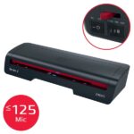 GBC 240HS Home Office A3 Plastificadora - Calentamiento en 2 Minutos - Desde Documentos de Identidad hasta Documentos A3 - Compatible con Bolsas de 75 a 125 micras - Color Negro /Rojo - immagine 3