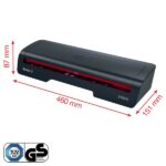 GBC 240HS Home Office A3 Plastificadora - Calentamiento en 2 Minutos - Desde Documentos de Identidad hasta Documentos A3 - Compatible con Bolsas de 75 a 125 micras - Color Negro /Rojo - immagine 5