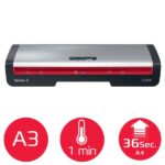 GBC 250HS Home Office A3 Plastificadora - Calentamiento en 1 Minuto - Desde Documentos de Identidad hasta Documentos A3 - Compatible con Bolsas de 75 a 125 micras - Color Negro/Plata - immagine 2