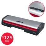 GBC 250HS Home Office A3 Plastificadora - Calentamiento en 1 Minuto - Desde Documentos de Identidad hasta Documentos A3 - Compatible con Bolsas de 75 a 125 micras - Color Negro/Plata - immagine 3