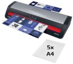 GBC 480HS Office A3 Plastificadora - Calentamiento en 1 Minuto - Desde Documentos de Identidad hasta Documentos A3 - Compatible con Bolsas de 75 a 175 micras - Color Negro/Plata