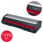 GBC 480HS Office A3 Plastificadora - Calentamiento en 1 Minuto - Desde Documentos de Identidad hasta Documentos A3 - Compatible con Bolsas de 75 a 175 micras - Color Negro/Plata - immagine 3