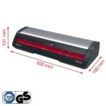 GBC 480HS Office A3 Plastificadora - Calentamiento en 1 Minuto - Desde Documentos de Identidad hasta Documentos A3 - Compatible con Bolsas de 75 a 175 micras - Color Negro/Plata - immagine 5
