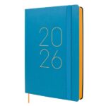 Finocam Flexi Lisa Agenda en Catalan - Anual 2026 - Tapa Blanda - Formato FA5 - 151x23x214mm - 1 Dia por Pagina - Color Azul