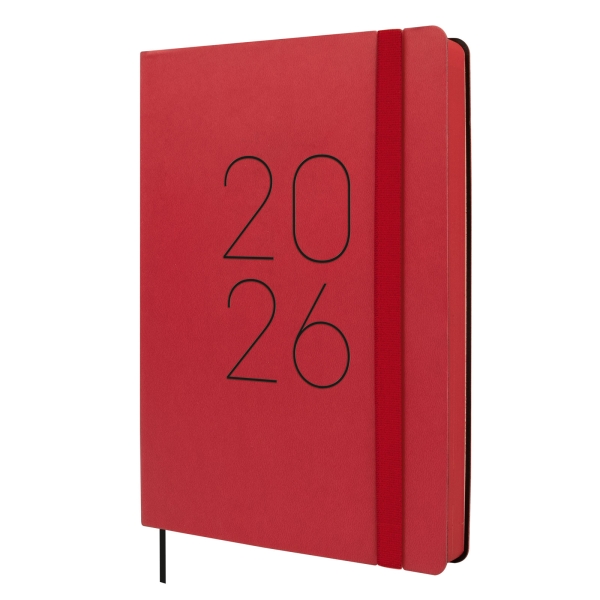 Finocam Flexi Lisa Agenda en Catalan - Anual 2026 - Tapa Blanda - Formato FA5 - 151x23x214mm - 1 Dia por Pagina - Color Rojo Finocam Flexi Lisa Agenda en Catalan - Anual 2026 - Tapa Blanda - Formato FA5 - 151x23x214mm - 1 Dia por Pagina - Color Rojo