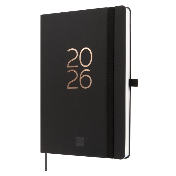 Finocam Capri Agenda Internacional - Anual 2026 - Formato FA5 - 153x13x214mm - Semana Vista en Vertical - Color Negro Finocam Capri Agenda Internacional - Anual 2026 - Formato FA5 - 153x13x214mm - Semana Vista en Vertical - Color Negro