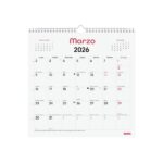 Finocam Chic Calendario de Pared - Anual 2026 - 300x5x310mm - Espacio para Escribir - Color Blanco - immagine 3