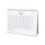 Finocam Chic Calendario de Sobremesa - Anual 2026 - 210x70x155mm - Espacio para Escribir - Color Morado - immagine 3