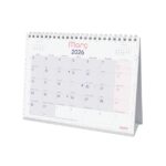 Finocam Chic Calendario de Sobremesa en Catalan - Anual 2026 - 210x70x155mm - Espacio para Escribir - Color Morado - immagine 3