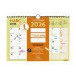 Finocam Grafik Calendario de Pared en Catalan - Anual 2026 - 297x10x212mm - Espacio para Escribir - Color Surtidos