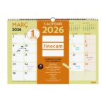 Finocam Grafik Calendario de Pared en Catalan - Anual 2026 - 420x10x300mm - Espacio para Escribir - Color Surtidos