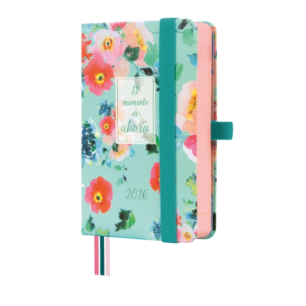 Finocam Minimal Design Agenda - Anual 2026 - Tapa Dura - Cierre con Goma Elastica - Formato M2 - 86x25x132mm - 1 Dia por Pagina - Tematica de Flores Finocam Minimal Design Agenda - Anual 2026 - Tapa Dura - Cierre con Goma Elastica - Formato M2 - 86x25x132mm - 1 Dia por Pagina - Tematica de Flores