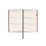 Finocam Flexi Lisa Agenda - Anual 2026 - Tapa Blanda - Formato F2 - 85x13x130mm - Semana Vista Horizontal - Color Rojo - immagine 4