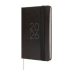 Finocam Flexi Lisa Agenda en Catalan - Anual 2026 - Tapa Blanda - Formato F2 - 85x13x130mm - Semana Vista Horizontal - Color Negro