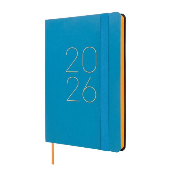 Finocam Flexi Lisa Agenda - Anual 2026 - Tapa Blanda - Formato F4 - 120x13x172mm - Semana Vista Horizontal - Color Azul Finocam Flexi Lisa Agenda - Anual 2026 - Tapa Blanda - Formato F4 - 120x13x172mm - Semana Vista Horizontal - Color Azul