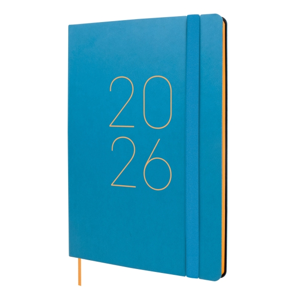 Finocam Flexi Lisa Agenda - Anual 2026 - Tapa Blanda - Formato FA5 - 151x13x214mm - Semana Vista en Vertical - Color Azul Finocam Flexi Lisa Agenda - Anual 2026 - Tapa Blanda - Formato FA5 - 151x13x214mm - Semana Vista en Vertical - Color Azul