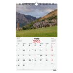 Finocam Calendario de Pared en Catalan - Anual 2026 - Imagenes Variadas - con Espiral - Espacio para Escribir - Tematica de Ciudades y Pueblos - immagine 3