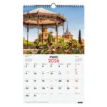 Finocam Calendario de Pared en Catalan - Anual 2026 - Imagenes Variadas - con Espiral - Espacio para Escribir - Tematica de Ciudades y Pueblos - immagine 3