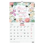 Finocam Calendario de Pared en Catalan - Anual 2026 - Imagenes Variadas - con Espiral - Espacio para Escribir - Tematica de Frases Motivadoras - immagine 3