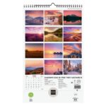 Finocam Calendario de Pared en Catalan - Anual 2026 - Imagenes Variadas - con Espiral - Espacio para Escribir - Tematica de Atardeceres Magicos - immagine 4