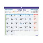 Finocam Calendario Faldilla - Anual 2026 - Formato F43 - 300x3x247mm - Espacio para Escribir - Color Blanco y Azul - immagine 2
