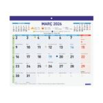 Finocam Calendario Faldilla en Catalan - Anual 2026 - Formato F43 - 300x3x247mm - Espacio para Escribir - Color Blanco y Azul - immagine 2