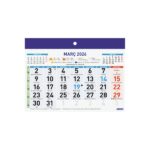 Finocam Calendario Faldilla en Catalan - Anual 2026 - Formato F91 - 150x3x105mm - Numeros Grandes - Color Blanco y Azul - immagine 2