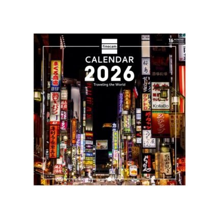 Finocam Calendario de Pared Internacional - Anual 2026 - Imagenes Variadas - 191x5x185mm - Tematica de Viajes