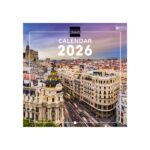 Finocam Calendario de Pared Internacional - Anual 2026 - Imagenes Variadas - 191x5x185mm - Tematica de Madrid