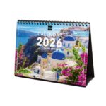 Finocam Calendario de Sobremesa Internacional - Anual 2026 - Imagenes Variadas - 210x70x155mm - Tematica de Ciudades y Pueblos