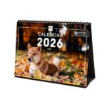 Finocam Calendario de Sobremesa Internacional - Anual 2026 - Imagenes Variadas - 210x70x155mm - Tematica de Perros
