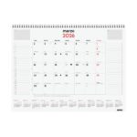 Finocam Vade Calendario de Sobremesa - Anual 2026 - con Espiral - 420x8x320mm - Mes Vista - Color Blanco y Rojo - immagine 3