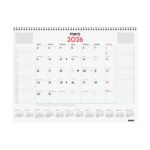 Finocam Vade Calendario de Sobremesa en Catalan - Anual 2026 - con Espiral - 420x8x320mm - Mes Vista - Color Blanco y Rojo - immagine 3