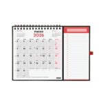 Finocam Calendario Imantado - Anual 2026 - 224x12x160mm - Espacio para Escribir - Color Blanco y Rojo - immagine 3